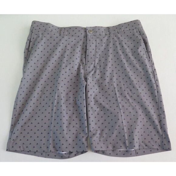 adidas Ultimate 365 ADVR0799 Men's Sz 36 Gray Adi Print Woven Golf Shorts - Picture 1 of 5
